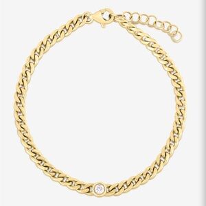 Ring Concierge Petite Bezel-Set Diamond Curb Chain Bracelet